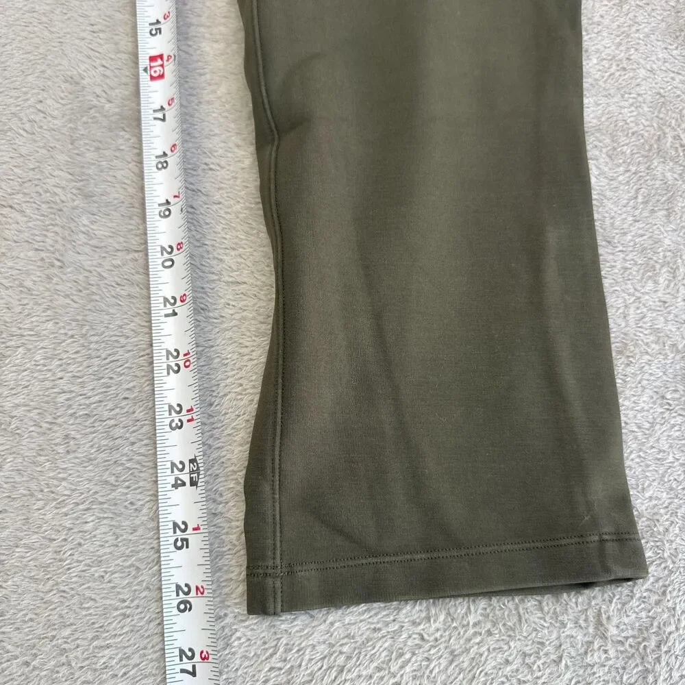 Lululemon On The Move Pants Womens X8 Olive Green Stretch Comfort Straight Leg